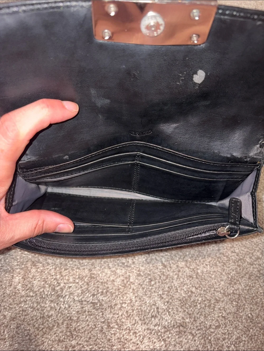 Coach Vintage Y2K Black Signature Jacquard Slim Envelope Wallet